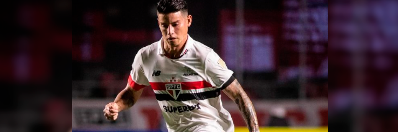 James Rodríguez disputando un partido con el Sao Paulo. /FOTO; INSTAGRAM @jamesrodriguez10