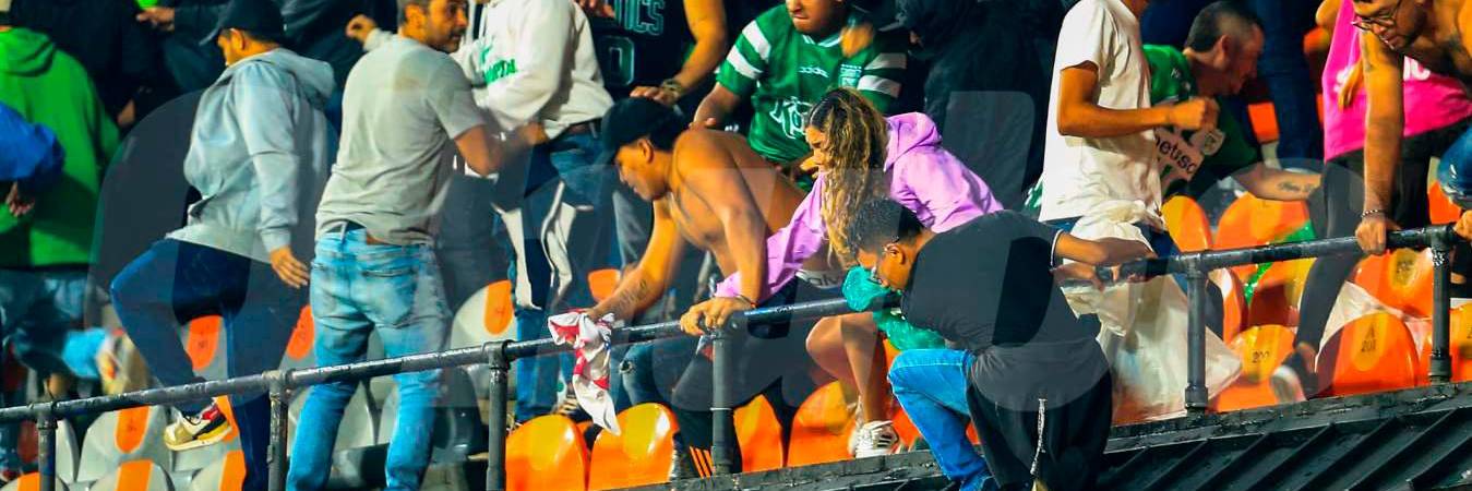 EN IMÁGENES: ¡Horror en el Atanasio! Violencia desata caos y suspende el juego entre Nacional y Junior
