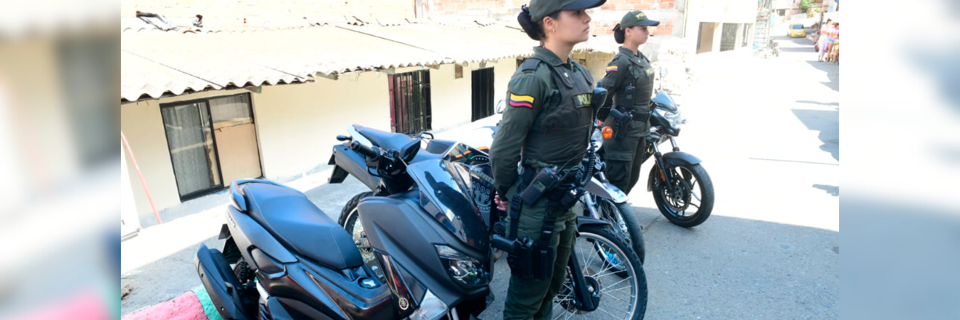 Además, le incautaron otras dos motos con inconsistencias. /FOTO: POLICÍA NACIONAL