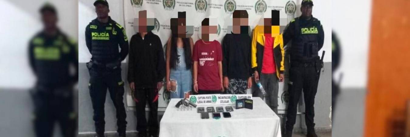 Los capturados. /FOTO: ALCALDÍA DE MEDELLÍN