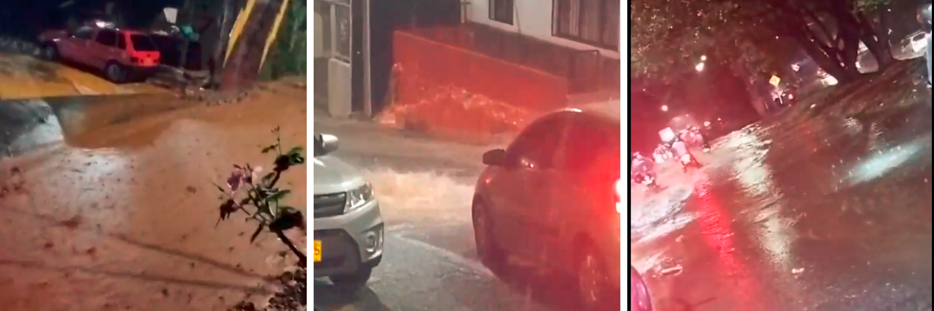 El norte del Valle de Aburrá fue la zona más afectada por las torrenciales lluvias. /FOTOS: TOMADAS DE VIDEO. 