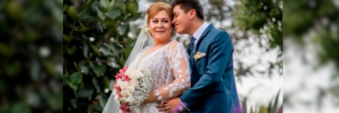 Alina Lozano y Jim Velásquez el día de su boda. /FOTO: INSTAGRAM @lozanoalina