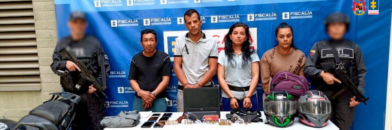 Ellos son: Octavio Medina Castrillón, Luis Eliécer Grisales Martínez, María Inés Medina Rojas y Diana Johana Meneses Rojas. /FOTO: CORTESÍA.