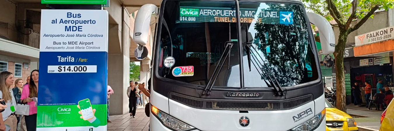 El pasaje entre Medellín y el aeropuerto de Rionegro se puede pagar con Cívica