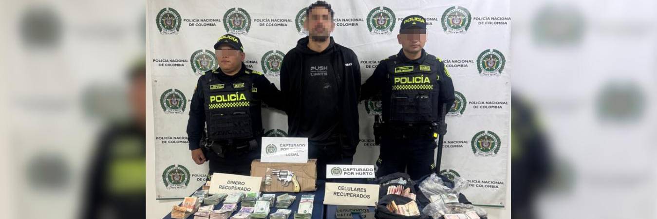 Frustran millonario robo a local comercial en Caldas. FOTO: POLICÍA METROPOLITANA VALLE DE ABURRÁ