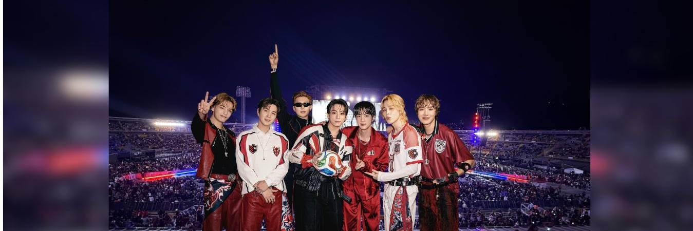 Primeras imágenes del escenario con miles de fanáticos este viernes 2 de octubre en Bogotá. FOTO: X YUTH LVS YOONGI ★ Y @bts.bighitofficial