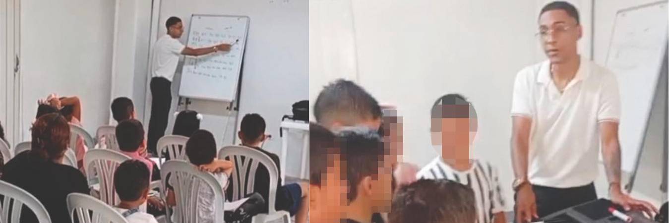 La escuela es liderada por Johan Ortiz (de camiseta blanca) integrante de la Orquesta Son Imperial. En las clases también comparten sus conocimientos otros miembros de la agrupación. FOTOS: CORTESÍA