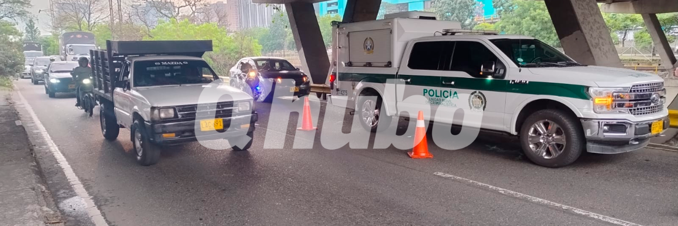 Cerraron un costado de la vía para poder hacer las labores judiciales. /FOTO: ARNALDO DÍAZ