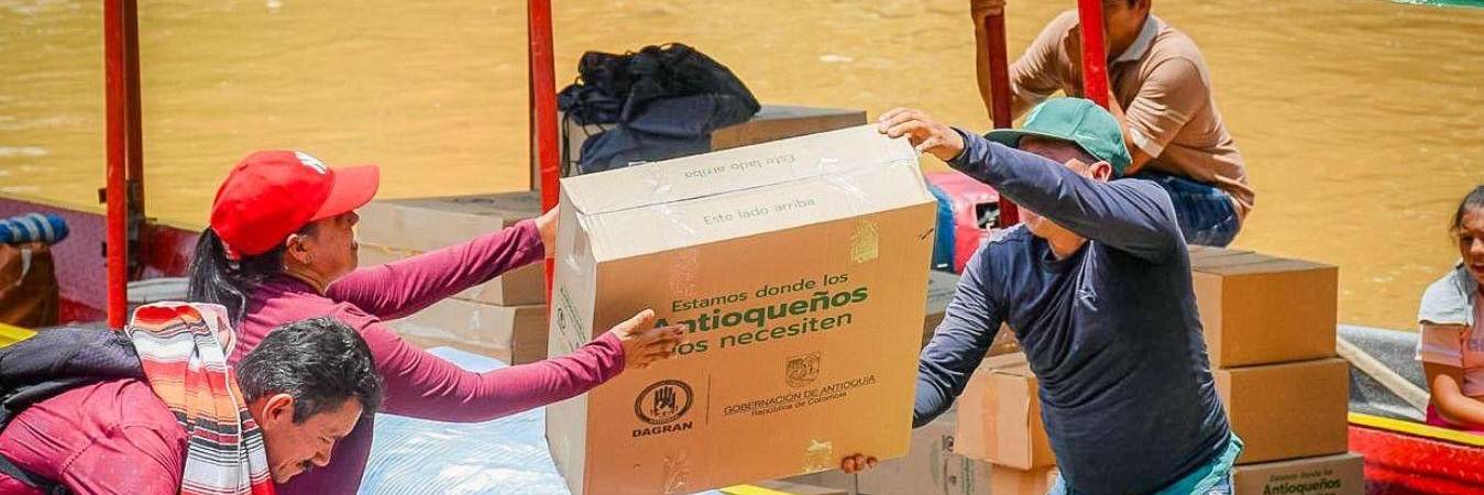 la Gobernación anunció el envío de 220 kits de alimentos y aseo para apoyar a las familias más golpeadas por el invierno. FOTO: DAGRAN