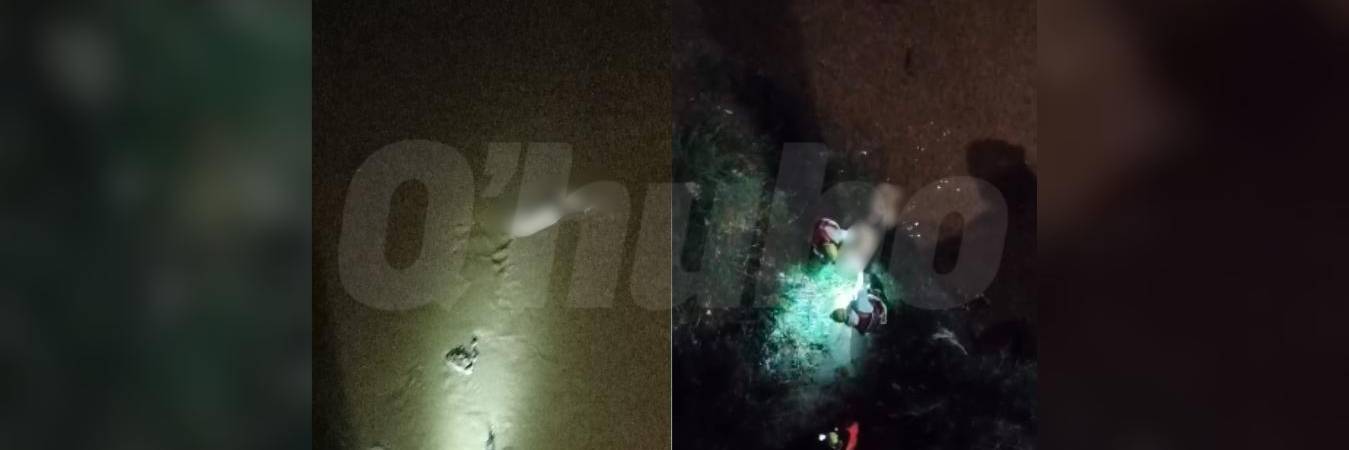 Cuerpo hallado en el río Medellín a la altura de la estación Tricentenario del metro. FOTO: CORTESÍA