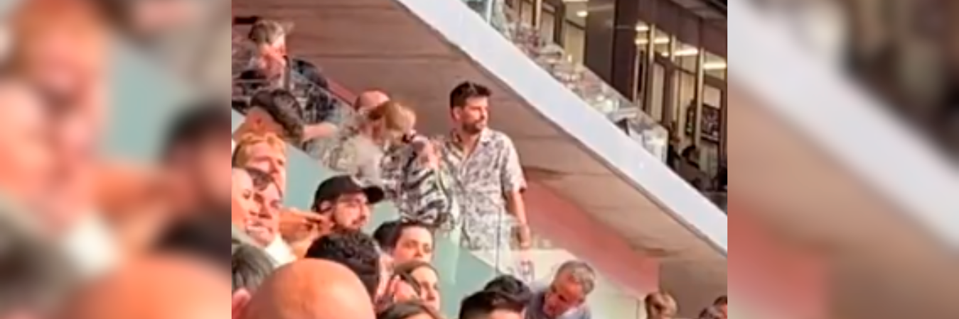 Las personas aprovecharon para grabar la reacción de Piqué. / FOTO: CAPTURA DE PANTALLA