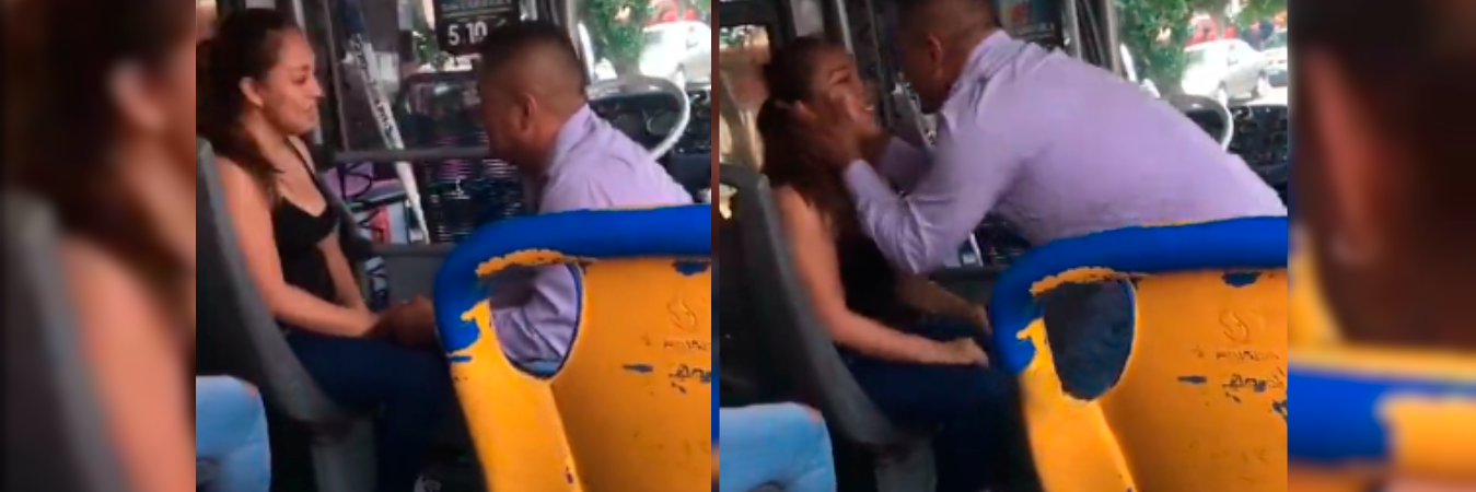 Momento en el que el conductor pidió la mano a su pareja. /FOTO: TOMADA DE VIDEO 