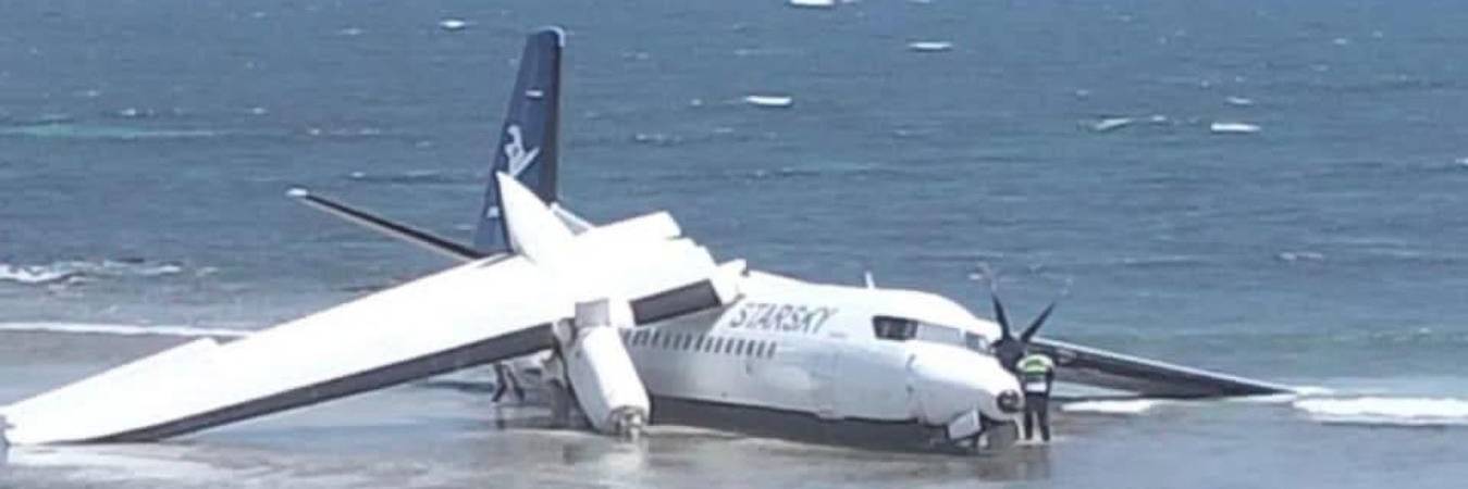 Así fue encontrado el avión por las autoridades tras reporte del accidente. FOTO: X @aviationbrk