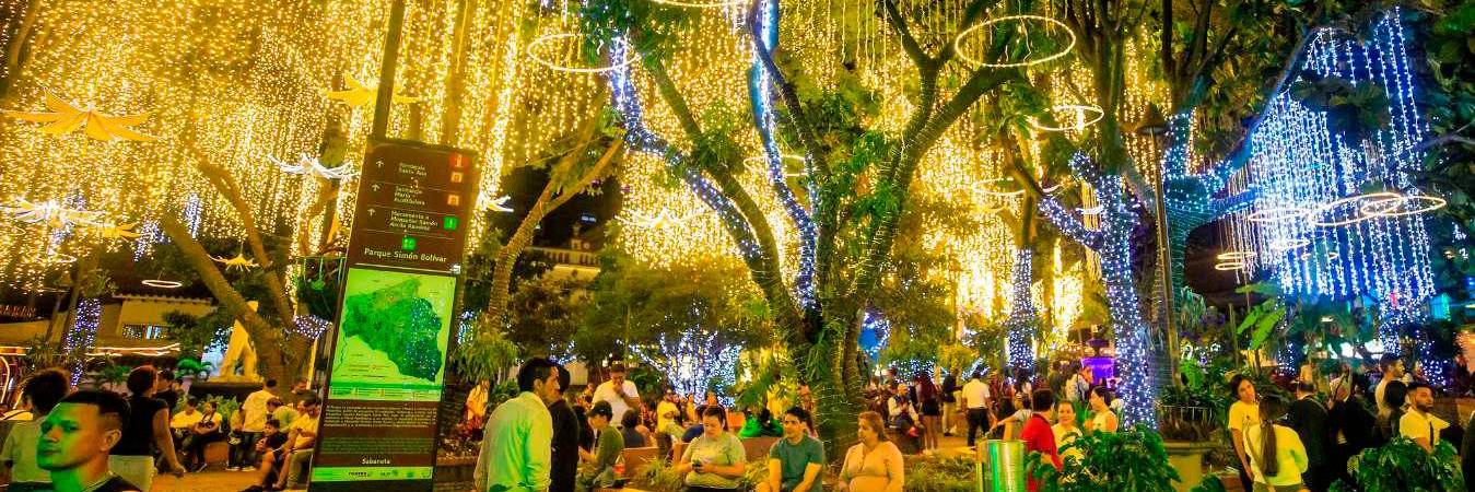 Sabaneta es uno de los municipios preferidos por los antioqueños cuando de ver alumbrados se trata. /FOTO: CAMILO SUÁREZ. 