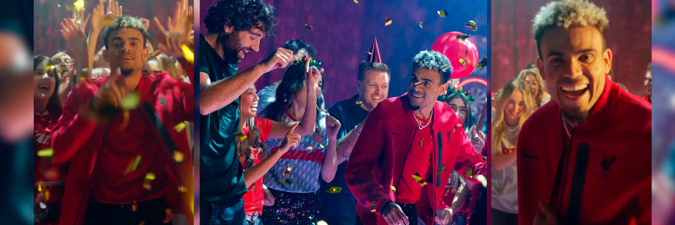 Luis Díaz, uno de los principales personajes en el video del Liverpool. /FOTO: TOMADA DE VIDEO 