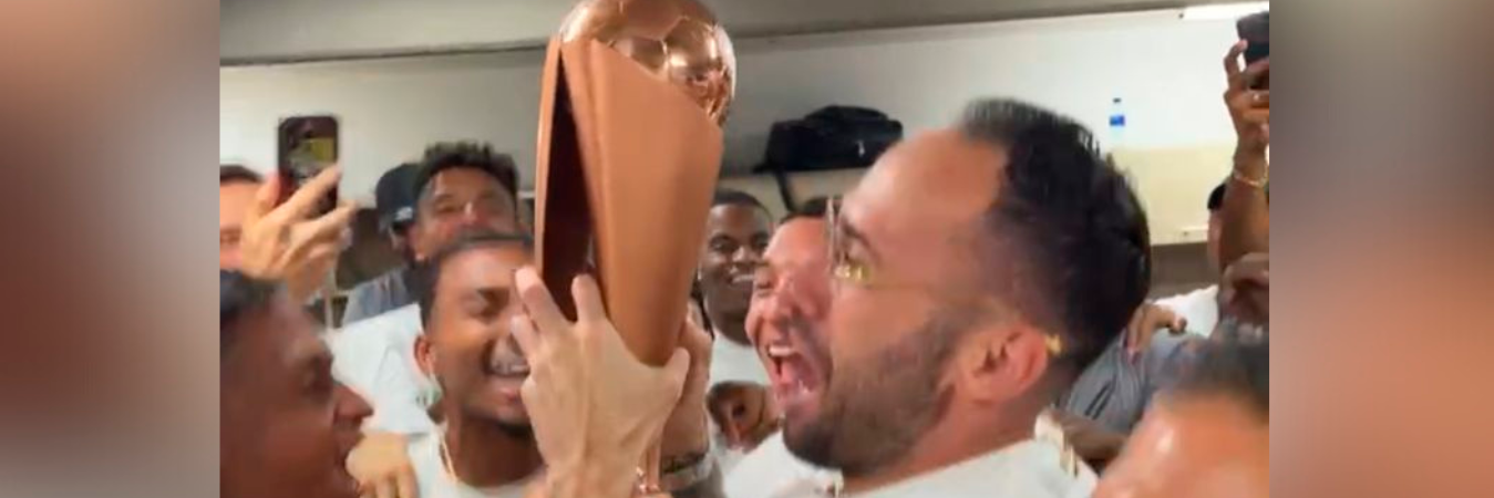 Así celebró Nacional en el camerino. /FOTO: CAPTURA DE VIDEO