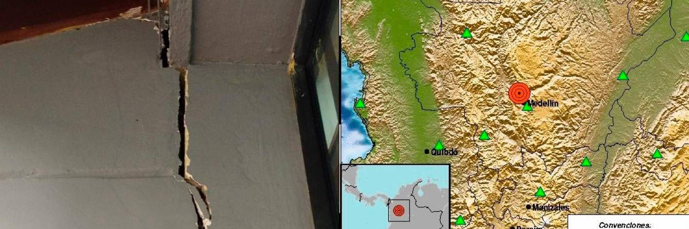 El sismo en Bello dejó 3 centros de salud con afectaciones. /FOTOS: TOMADAS DE X (ANTES TWITTER) @AlcaldiadeBello-@sgcol