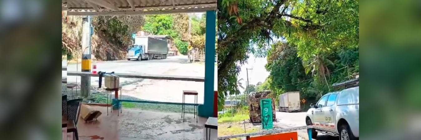 Camión fue atacado con ráfagas de fusil en Valdivia. FOTO: D.R.A