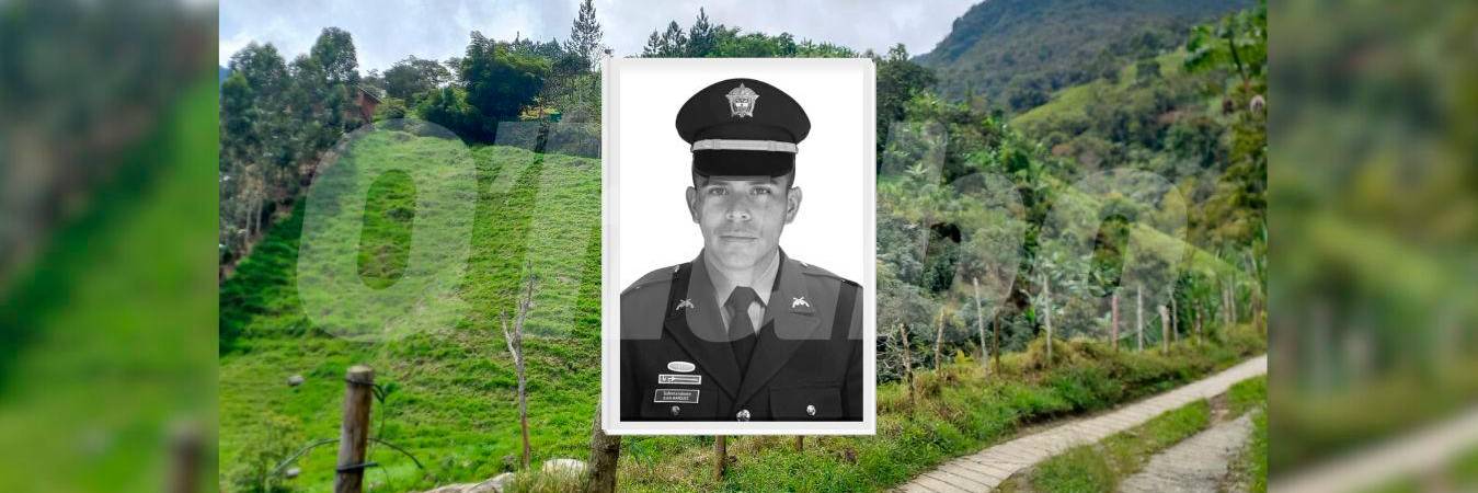 Él era el subintendente Juan Ricardo Márquez Jiménez, de 34 años. /FOTO: MAURICIO ANDRÉS PALACIO BETANCUR Y CORTESÍA 