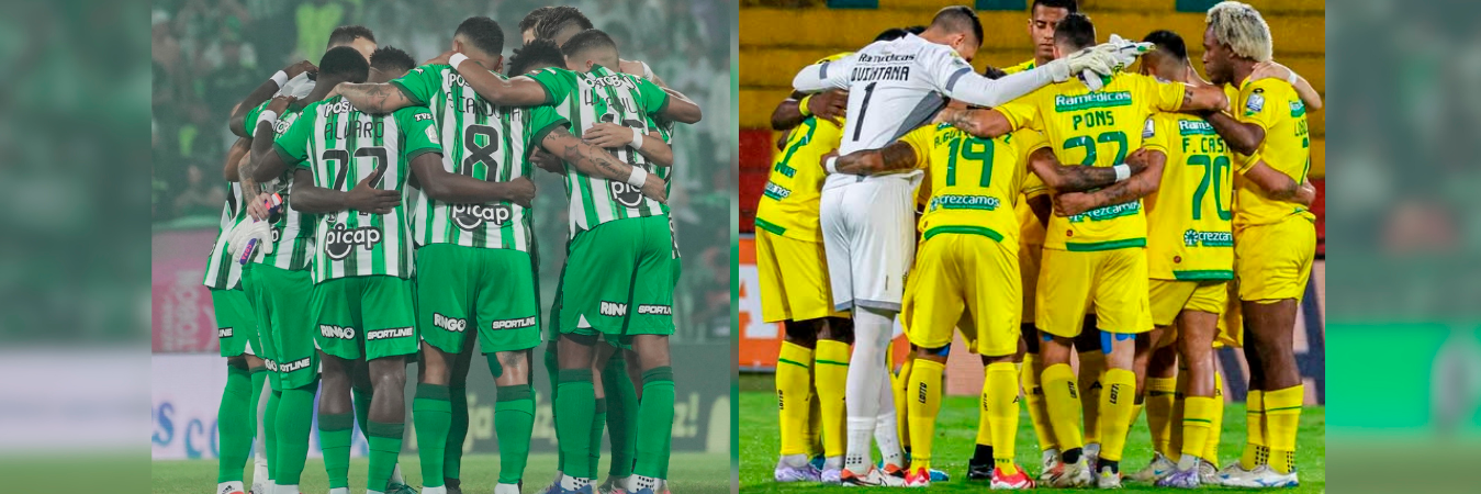 Nacional es tercero del Grupo F de la Copa Libertadores, mientras que Bucaramanga es líder del Grupo E. /FOTO: INSTAGRAM @nacionaloficial - @bucaramangaoficial