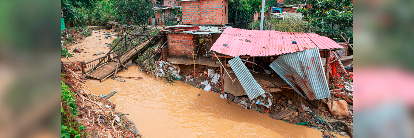 La semana pasada las lluvias causaron algunas emergencias en el Valle de Aburrá. /FOTO: MANUEL SALDARRIAGA