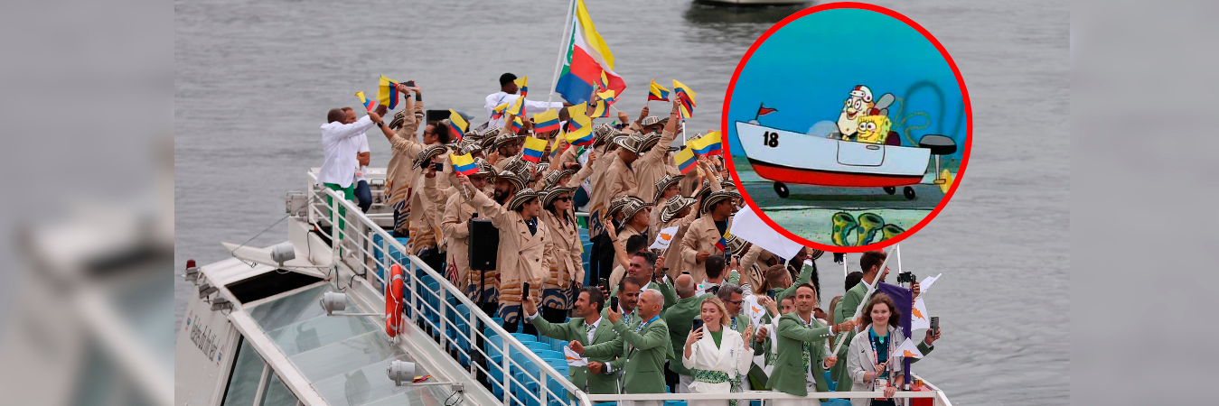 Delegación colombiana en la inauguración de los Juegos Olímpicos 2024. /FOTO: X @Paris2024