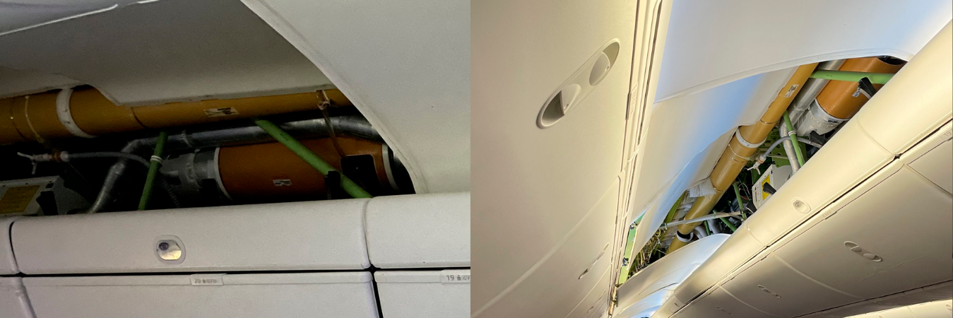 El vuelo sufrió múltiples turbulencias que dejaron varios pasajeros heridos. / FOTOS: TOMADAS DE REDES SOCIALES