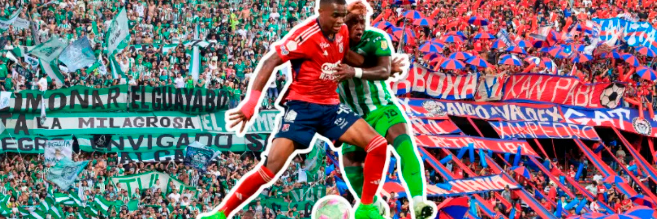 Hinchas de Atlético Nacional e Independiente Medellín en el clásico antioqueño. /FOTOS: JAIME PÉREZ