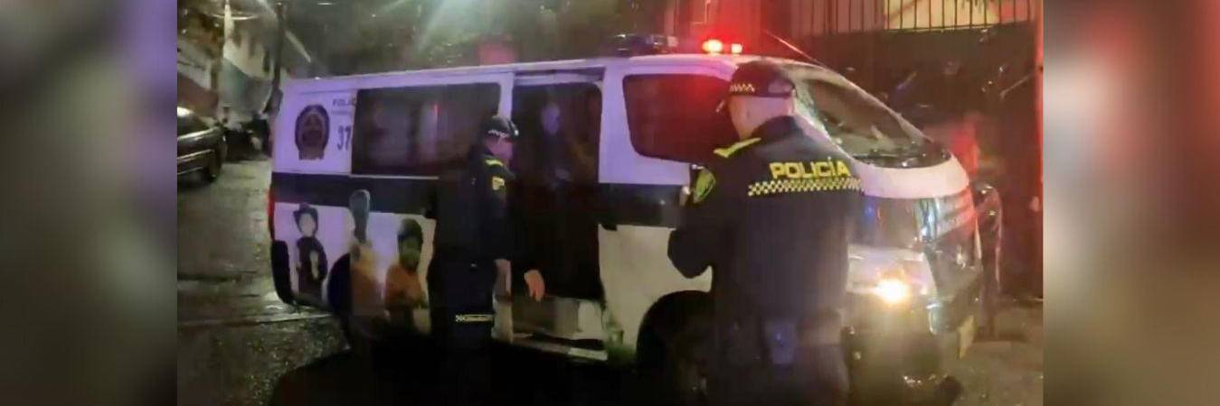 Niña rescatada en La Francia. FOTO: POLICÍA 