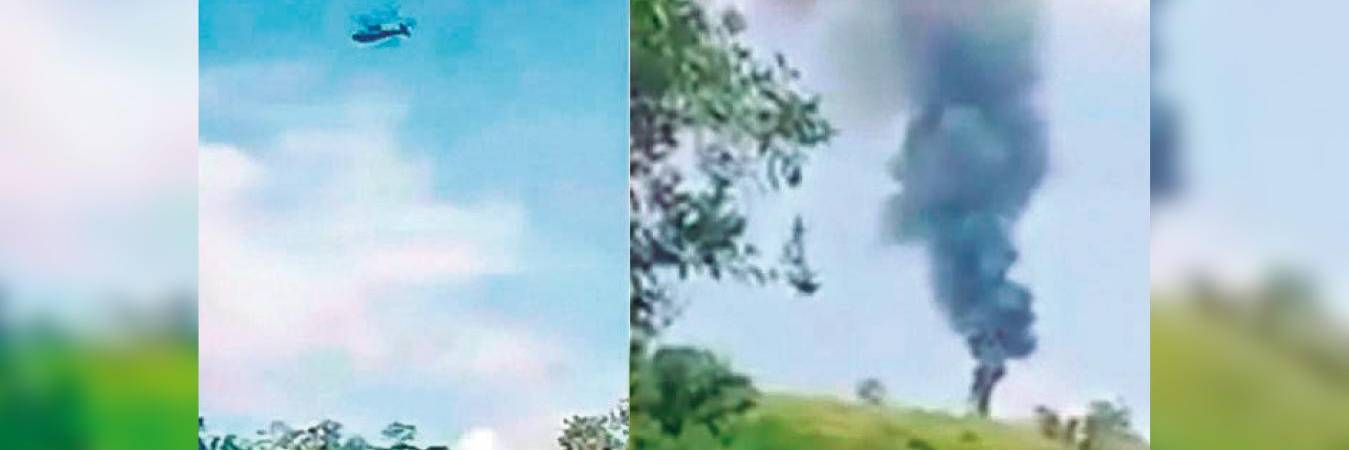 Ataque a helicóptero en Amalfi. / FOTO: CAPTURAS DE VIDEO