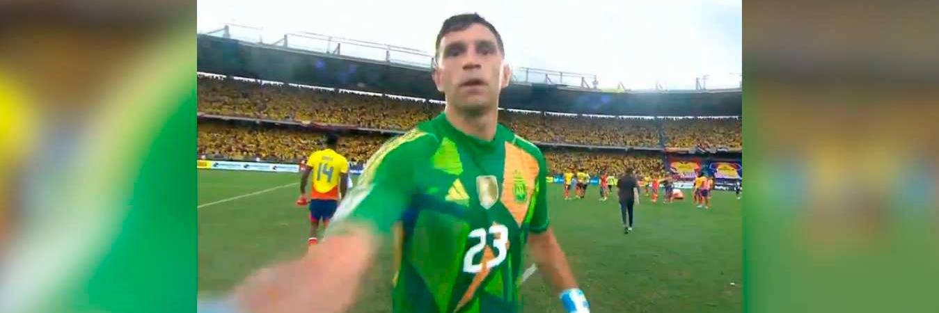 El arquero fue criticado por la forma que respondió al camarógrafo que estaba en la cancha. / FOTO: CAPTURA DE PANTALLA