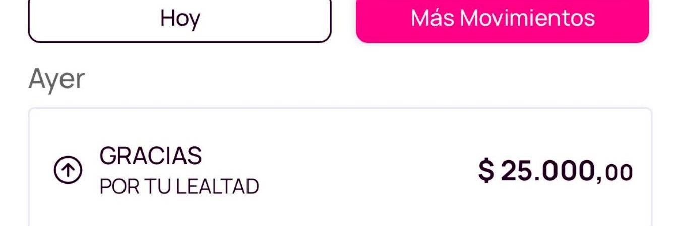 Varios usuarios de redes confirmaron que recibieron el regalo por parte de la aplicación bancaria. / FOTO: TOMADA DE REDES SOCIALES