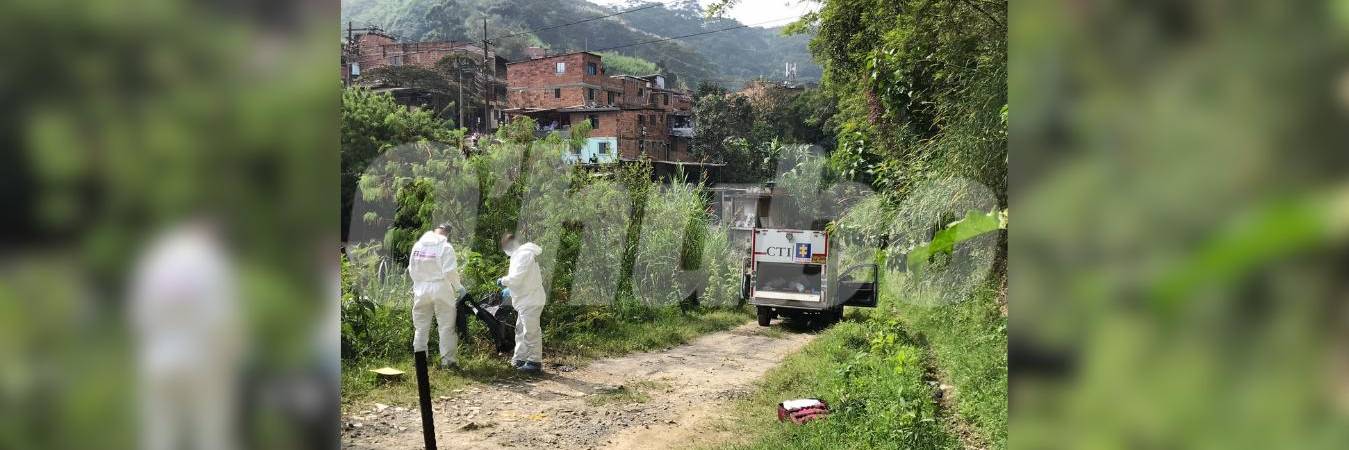 Lugar donde fueron hallados dos cuerpos en Altavista. FOTO: LAURA ROSA JIMÉNEZ