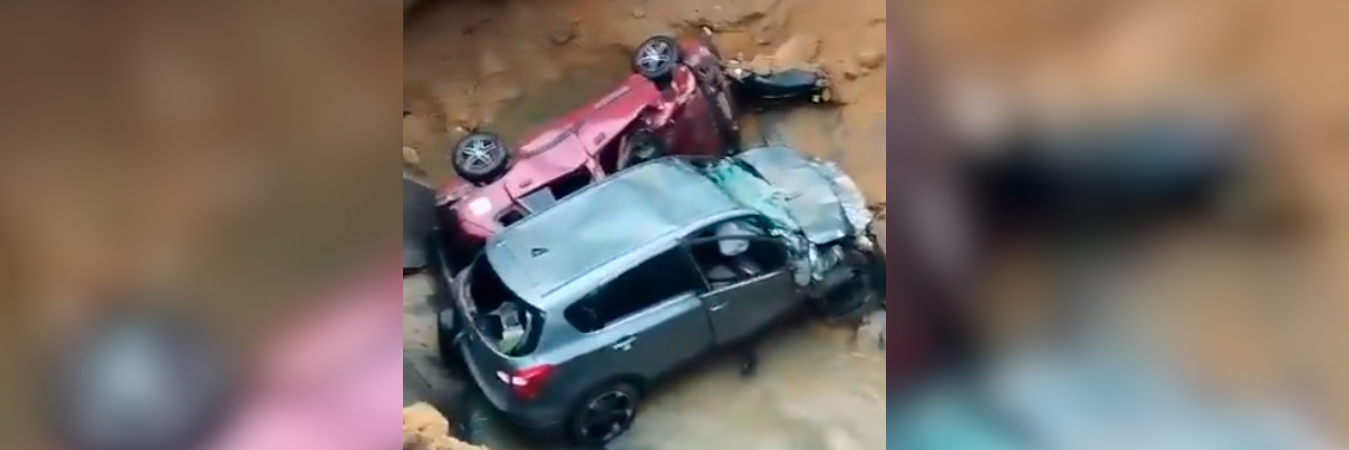 Así quedaron los vehículos en el sitio. /FOTO: CAPTURA DE PANTALLA