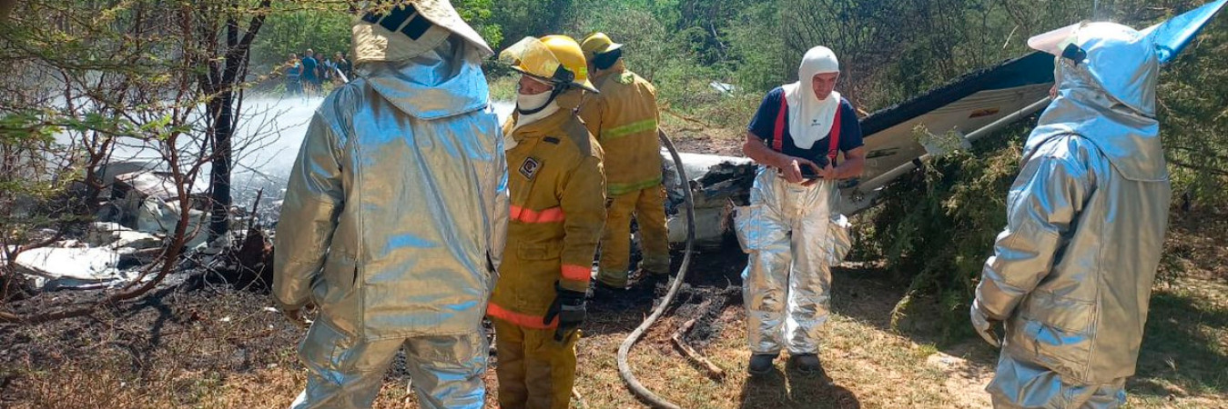 Así quedó la zona donde se produjo el accidente de la avioneta ambulancia. / FOTO: TU VALLEDUPAR.