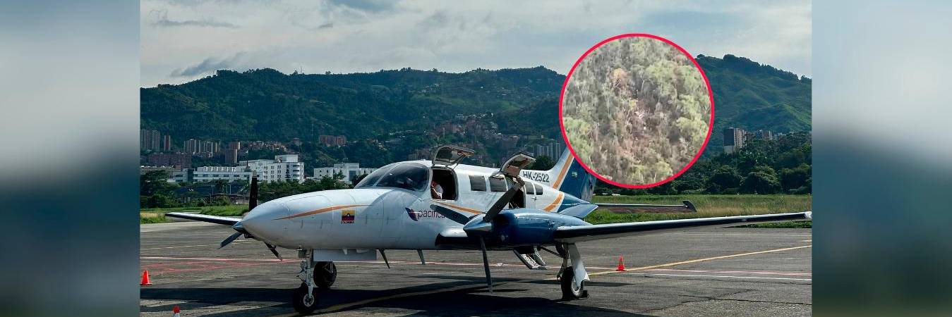 La aeronave perdió comunicación con el aeropuerto Olaya Herrera de Medellín. /FOTOS: CORTESÍA.