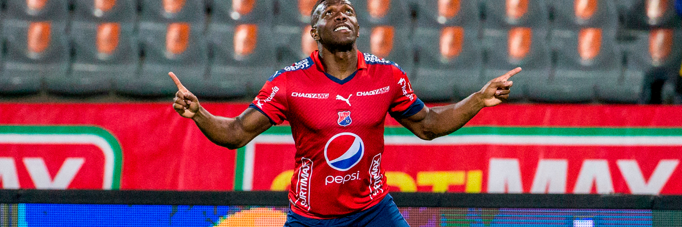 Édison Toloza celebrando un gol con Independiente Medellín. /FOTO: JUAN ANTONIO SÁNCHEZ