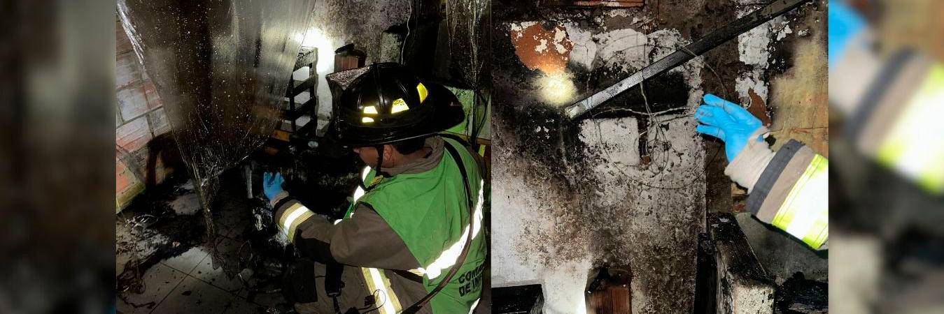 Así fue la atención de los incendios por globos en La Estrella. /FOTOS: TOMADAS DE FACEBOOK Bomberos La Estrella 