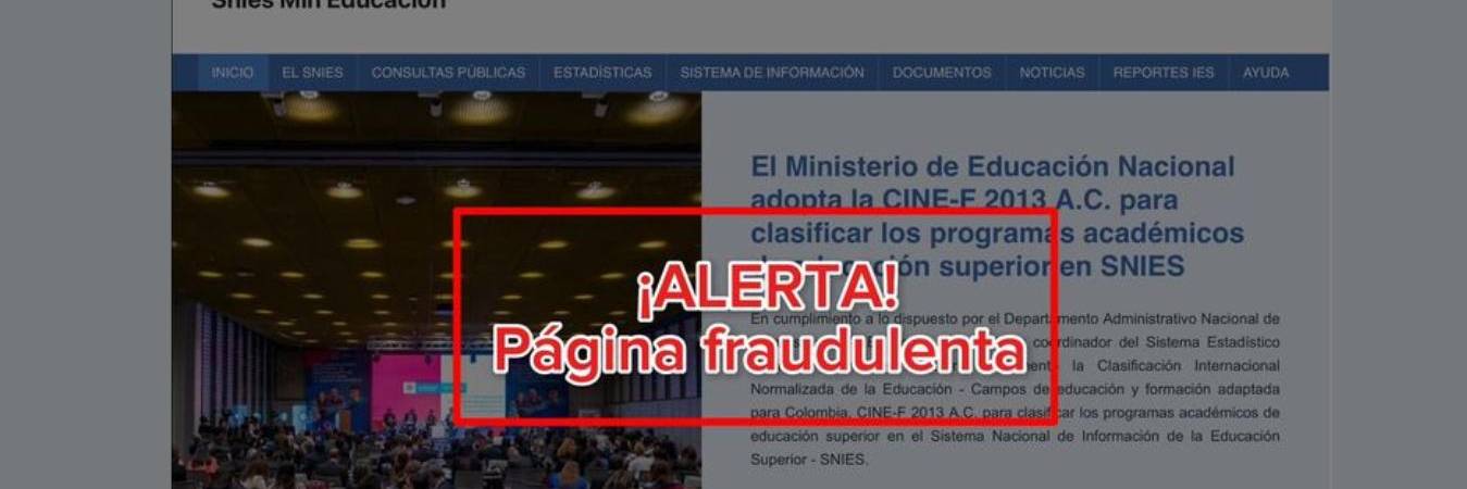 Referencia fraude digital. FOTO: CORTESÍA MINEDUCACIÓN 