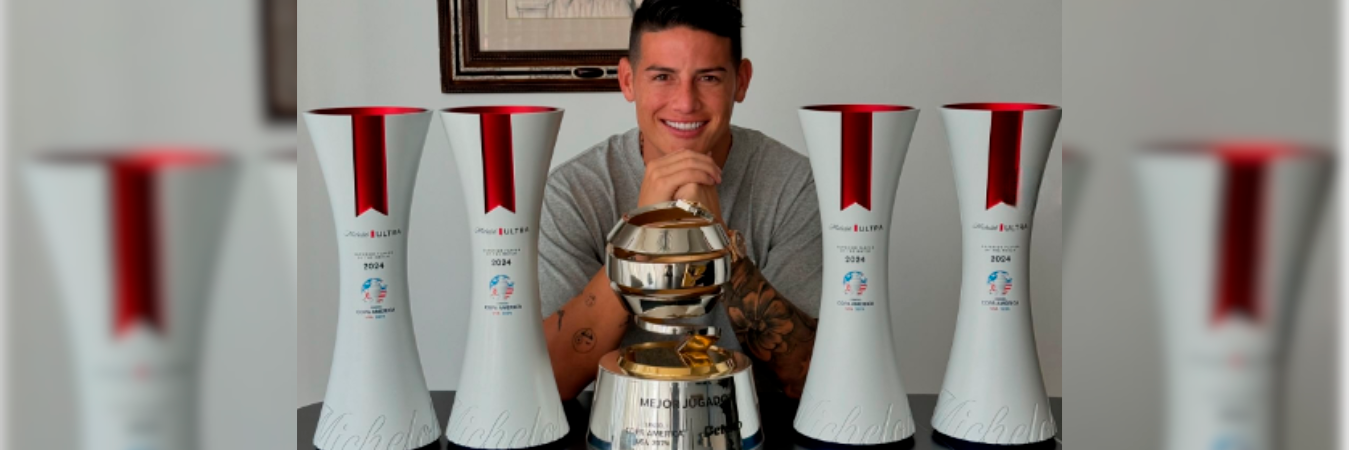 James Rodríguez consiguió varios reconocimientos en la Copa América 2024. /FOTO: INSTAGRAM @jamesrodriguez1