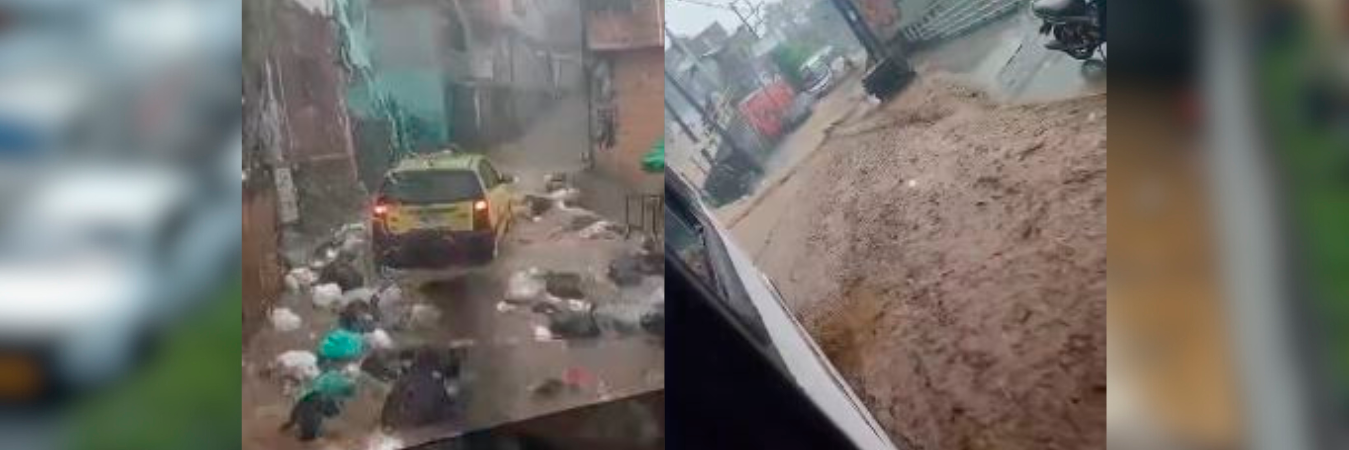 La movilidad colapsó por completo desde y hacia Santo Domingo. /FOTOS: CORTESÍA DENUNCIAS ANTIOQUIA. 