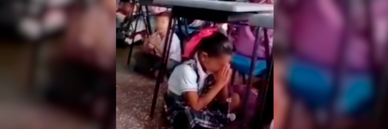 Los hechos se presentaron en la Institución Educativa Técnica Agrícola de Suárez. / FOTO: TOMADA DE VIDEO