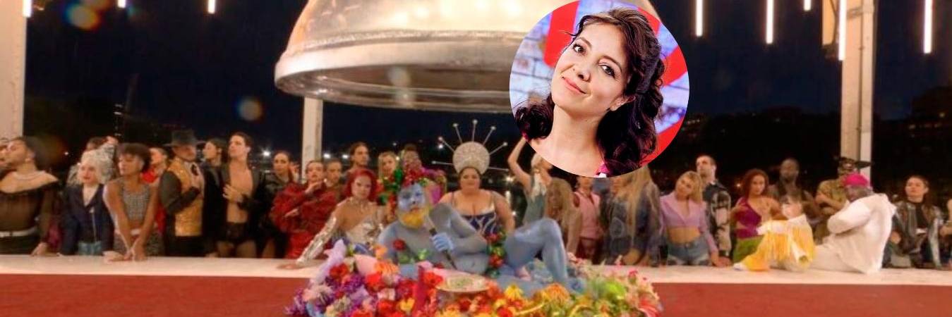 Cony Camelo y la cuestionada representación de ‘La última cena’. /FOTO: CAPTURA DE VIDEO E INSTAGRAM @conycamelo