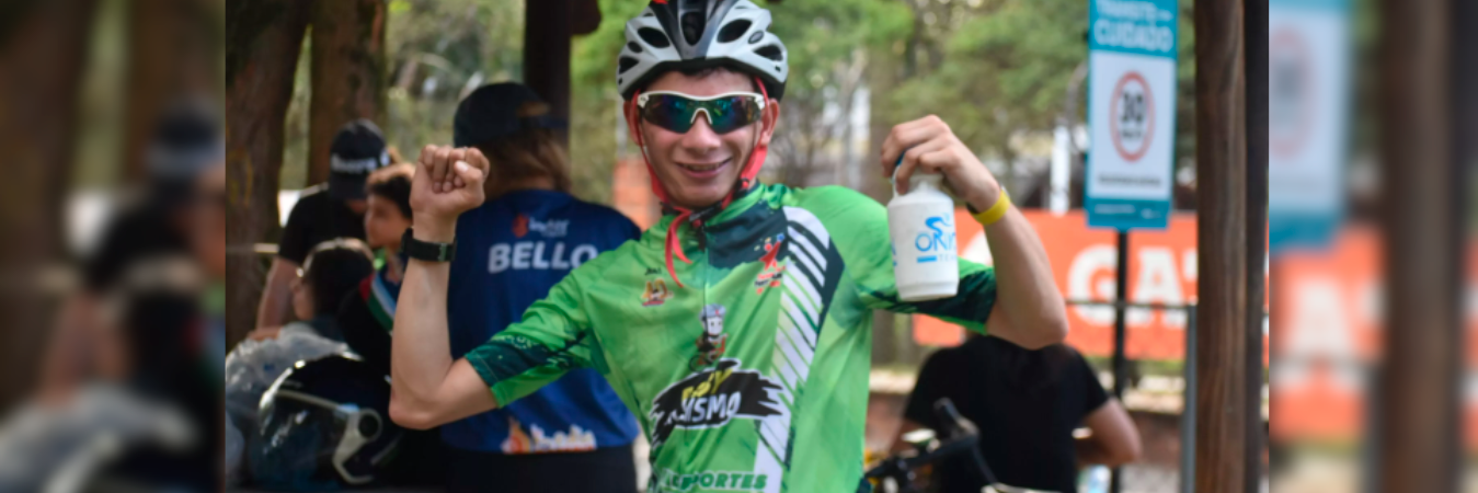 Él es Esneyder Yepes Sánchez, quien brilla en el Babyciclismo. /FOTO: JUAN MANUEL YEPES