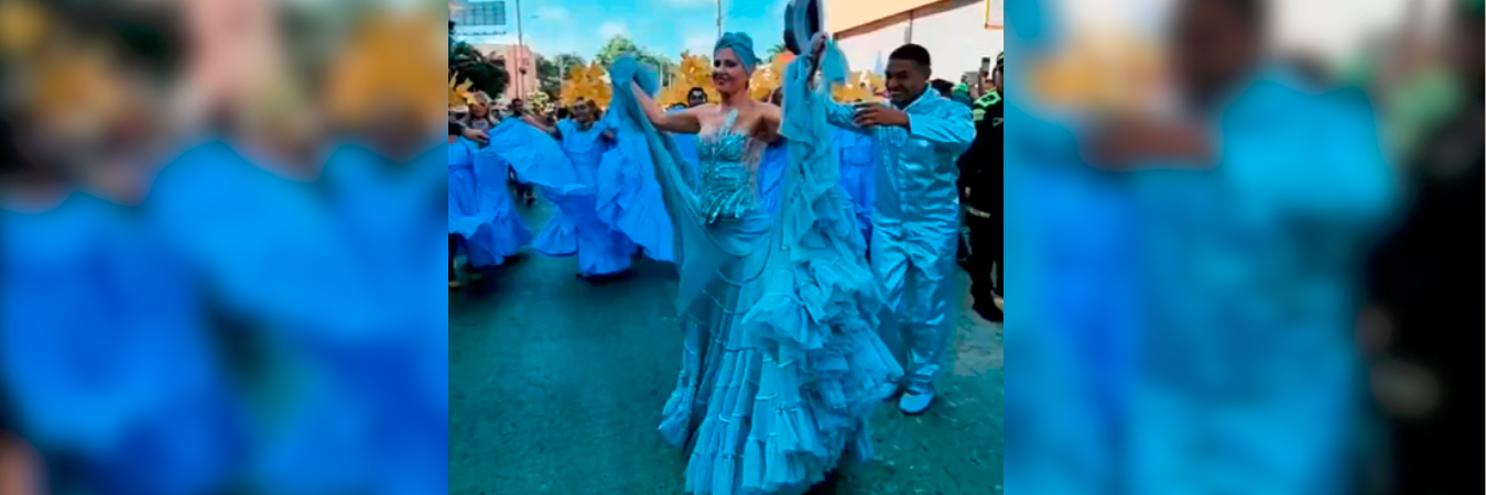 En redes sociales hay diferentes versiones de lo que pasó con la primera dama en el Carnaval de Barranquilla. /FOTO: CAPTURA DE PANTALLA