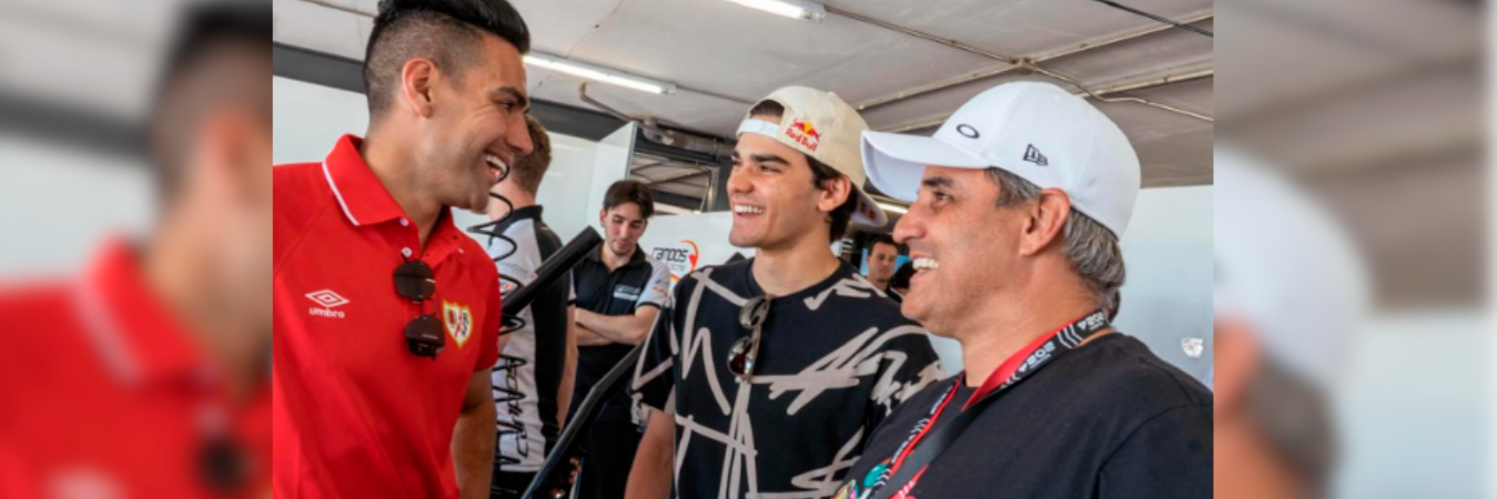 Así fue el encuentro entre Falcao, Juan Pablo Montoya y Sebastián Montoya. /FOTO: INSTAGRAM @falcao