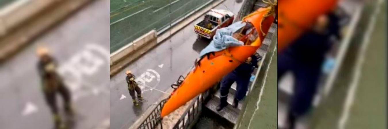 Los Bomberos de La Estrella mostraron su experiencia en los rescates de altura. /FOTO: CORTESÍA