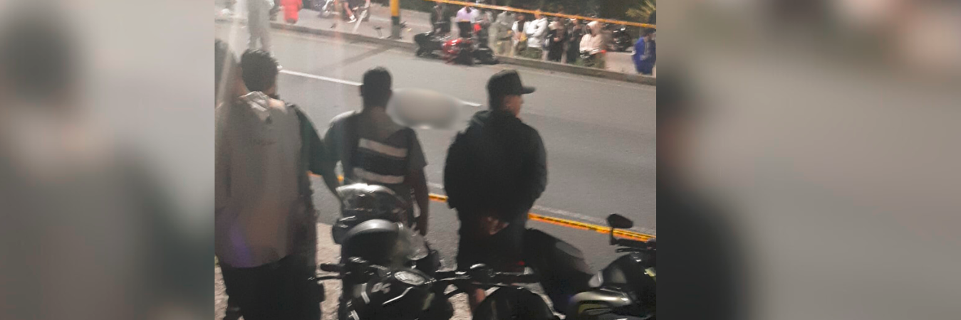 El accidente en Las Palmas dejó un motociclista muerto. /FOTO: CORTESÍA DENUNCIAS ANTIOQUIA.