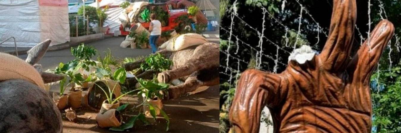Así dejaron los alumbrados en Sabaneta. /FOTOS: TOMADAS DE INSTAGRAM @sabanetaantioquia