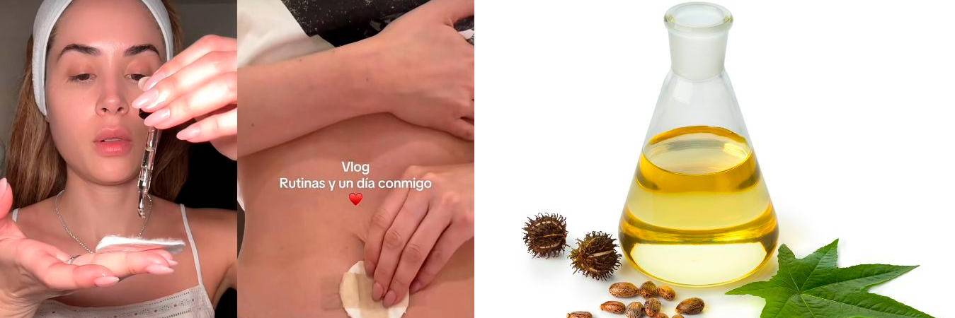 Nicole Ravachi es una de las creadoras de contenido que comparte los usos que le da al aceite de ricino. /FOTOS: SSTOCK y captura de pantalla Tiktok @nicoleravachi
